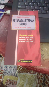 Image of UU KETENAGALISTRIKAN 2009